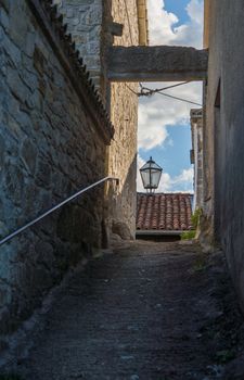 the stone buildings in the old town