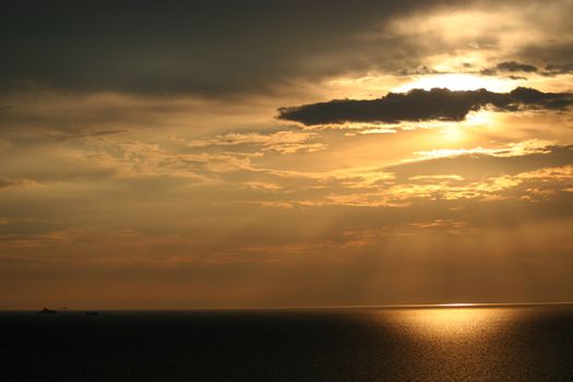 Sunset by the sea