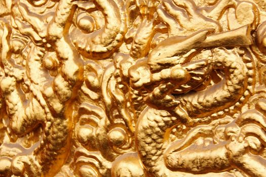 Golden dragon in Forbidden palace in Beijing, China
