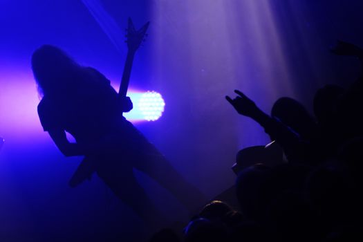 Guitarist during concert