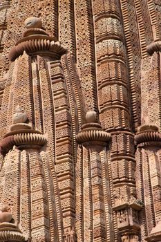 Statues on a temple in Khajuraho, India