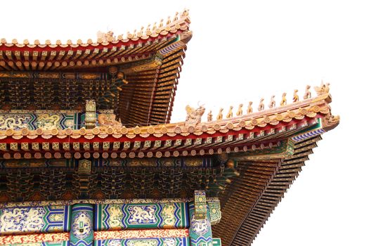 Roof of a building in the Forbidden City, Beijing, China