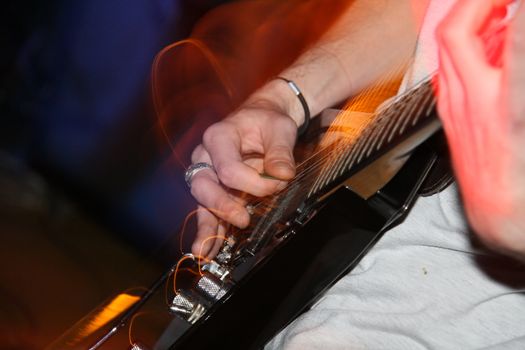 Guitarist on the stage