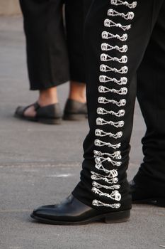 Details from a mariachi's dress