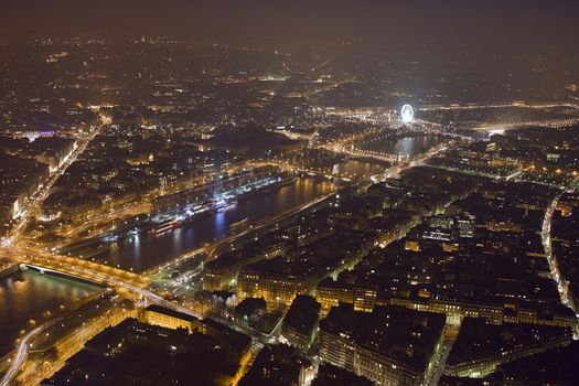 Paris at night from Eiffel tower