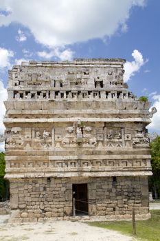 La Iglesia in the Chichen Itza Mayan ruins in Yucatan, Mexico