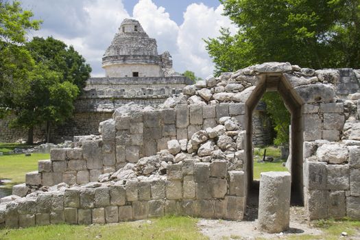 Mayan observatory at Chichen Itza, Mexico