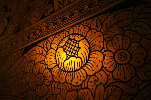 Golden flower in a Buddhistic temle