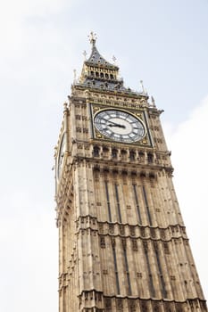 Close up of Big Ben. Houses of Parliament, London.