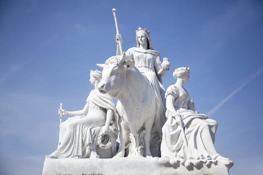 Europa and the bull - Zeus. Statue in Hyde Park made by Patrick MacDowell.