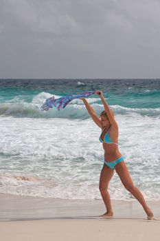 bikini Girl caribbean Sea beach