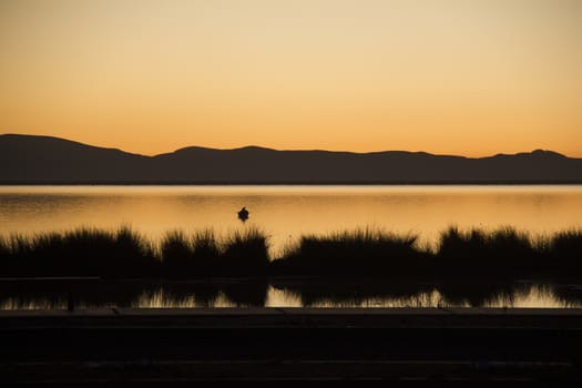 Sunset at Titicaca Lake.