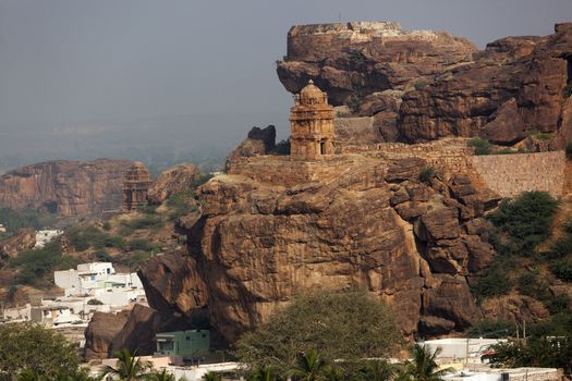 Rock carved temples at Badami, India