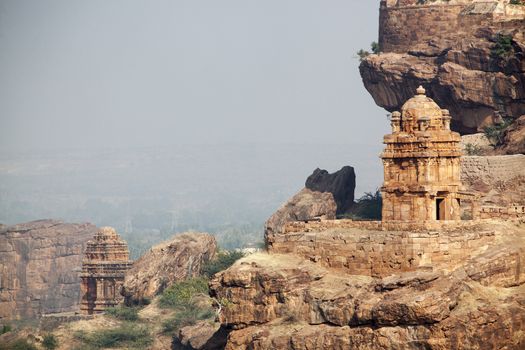 Rock carved temples at Badami, India