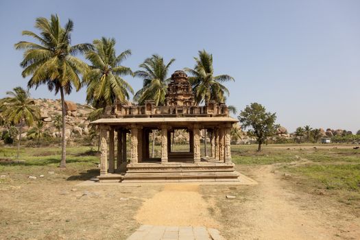 Gejjala Mantapa structure near Vittala temple at Hampi, Karnataka, India. It is not sure what exactly was its purpose.