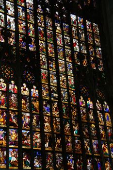 Vitrage - stained glass window in Milan Cathedral