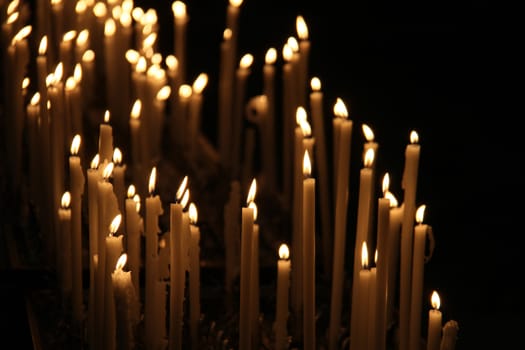 Candles in a church