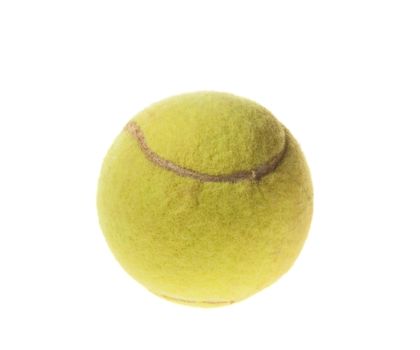 Tennis ball isolated on white background.