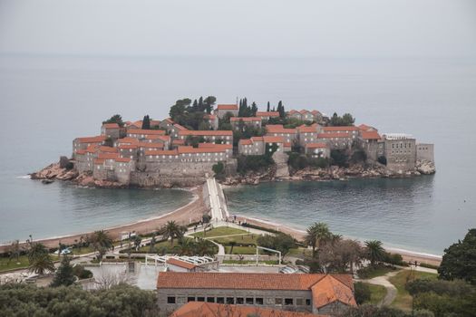 View on St. Stefan island in Montenegro.
