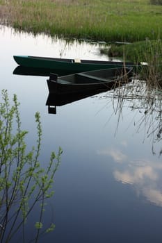 Romantic scene at the lake