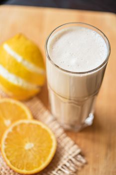 coffee raf with citrus closeup