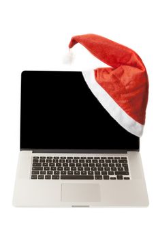 Apple MacBook Pro Retina 2011 with christmas hat.