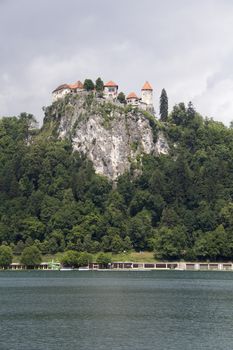 Castle by the Lake Bled in Slovenia