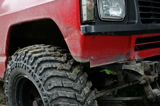 Detail from an 4 x 4 all terrain vehicle