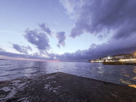 Slovenian coast just after sunset