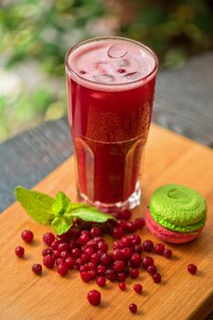 fruit non-alcoholic drink with cranberries