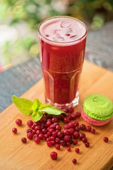 fruit non-alcoholic drink with cranberries