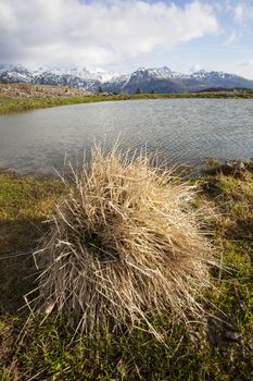 View on a smal lake in Velika Planina plateau in Slovenia