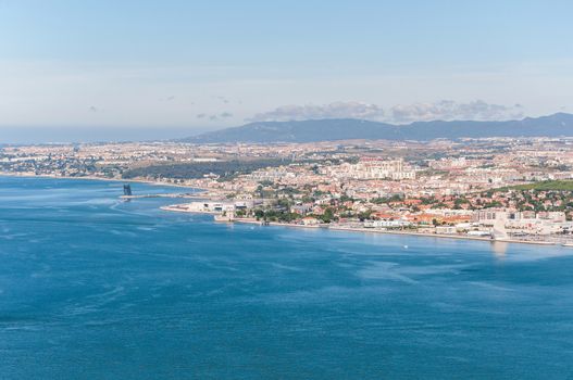 Panoramic view of Greater Lisbon and Tagus River