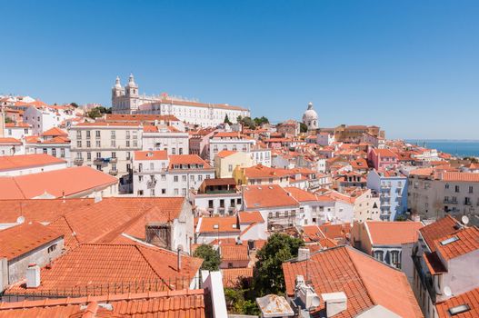 View of the Alfama district in Lisbon, Portugal