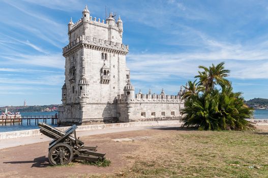 Tower of Belem on the bank of the Tagus River