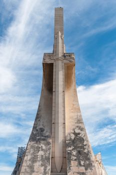 Monument to the Discoveries  on the northern bank of the Tagus River in Lisbon