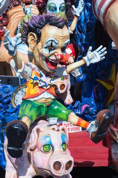 Decorations of Carnival  floats in Acireale - Italy