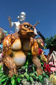 Decorations of Carnival  floats in Acireale - Italy