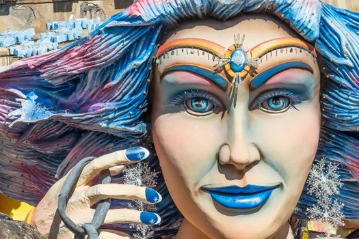 Decorations of Carnival  floats in Acireale - Italy