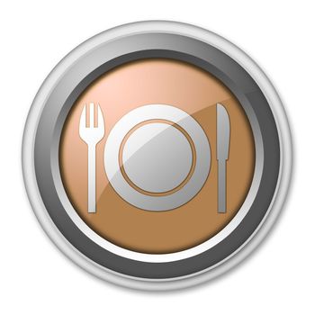 Icon, Button, Pictogram with Eatery, Restaurant symbol