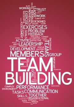 Word Cloud with Team Building related tags
