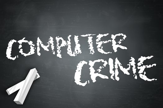 Blackboard with Computer Crime wording