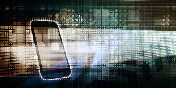 Digital Device Exploding With Content and Data