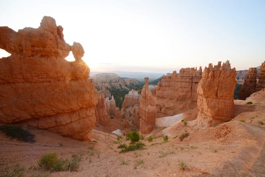 bryce canyon hoodoo at sunrise