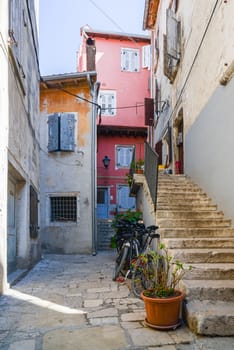 the old town in Rovinj Croatia Adriatis coast Europe