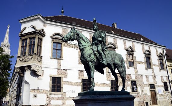 Budapest city Hungary Andras Hadik horse statue