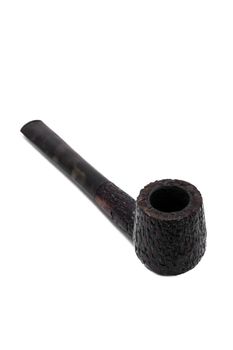 old and empty tobacco pipe smoking on isolated background