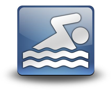 Icon, Button, Pictogram with Swimming symbol