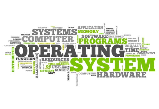 Word Cloud with Operating System related tags