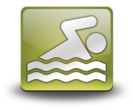 Icon, Button, Pictogram with Swimming symbol